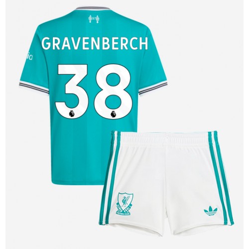 Liverpool Ryan Gravenberch #38 Tredje trøje Børn 2025-26 Kort ærmer (+ korte bukser)